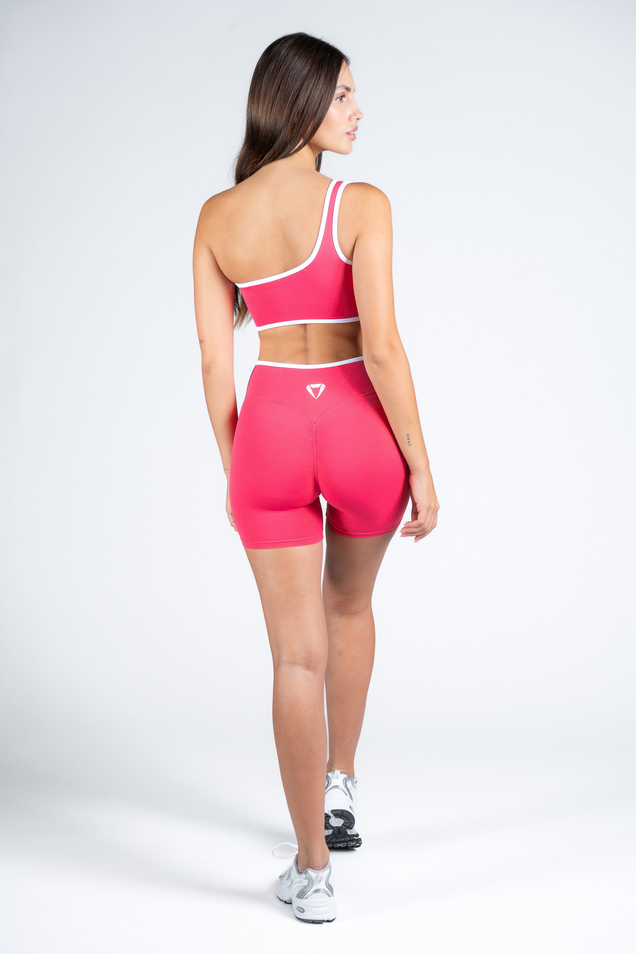 SECOND SKIN CONTRAST ONE SHOULDER BRA