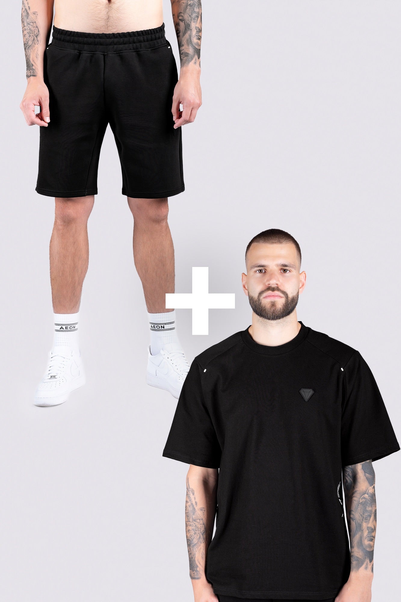 TECHPRO MENS SHORT BUNDLE - BLACK (2-PIECE)