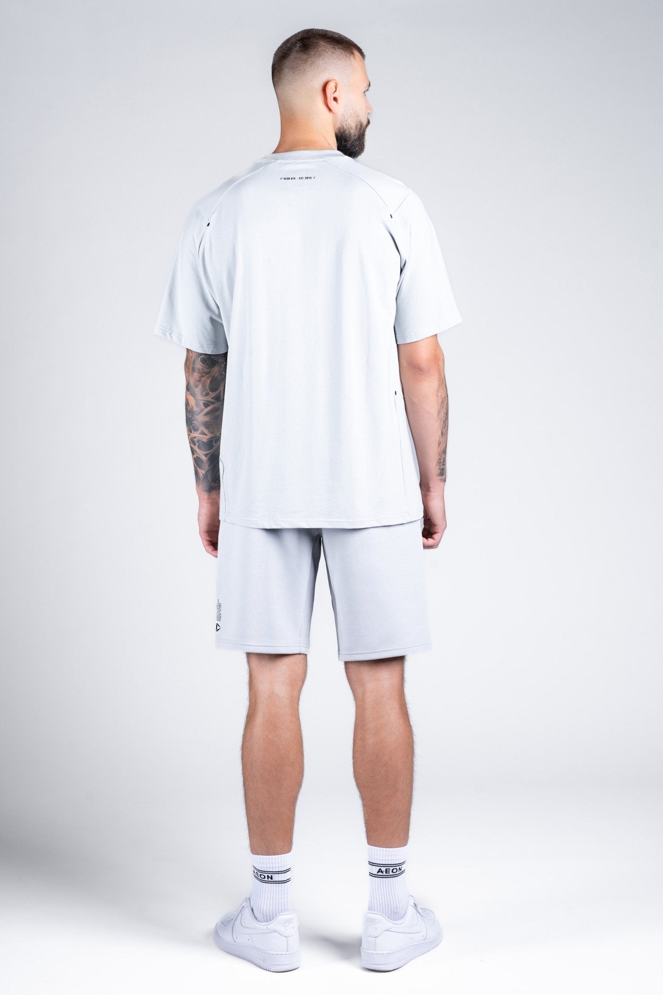 TECHPRO MENS SHORT BUNDLE - WOLF GREY (2 - PIECE) - Aeon Athletics